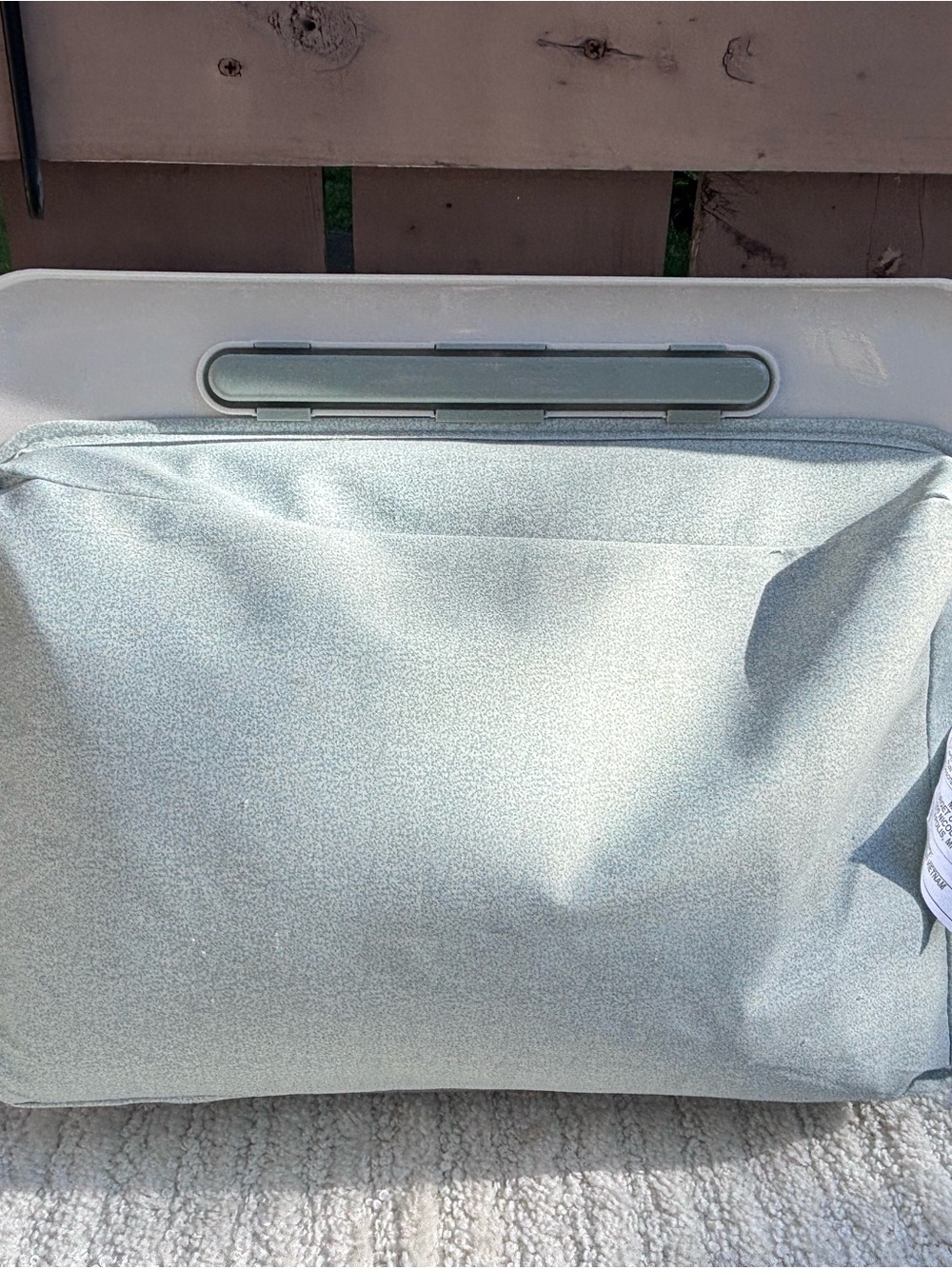 Floral Lap Desk with Handle - Green & Peach - Picture 7 of 11